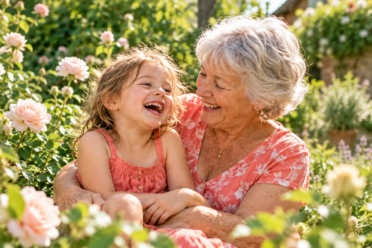 Laughing in the Rose Garden