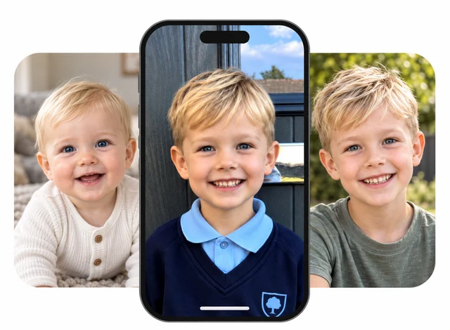 Three ages of one boy